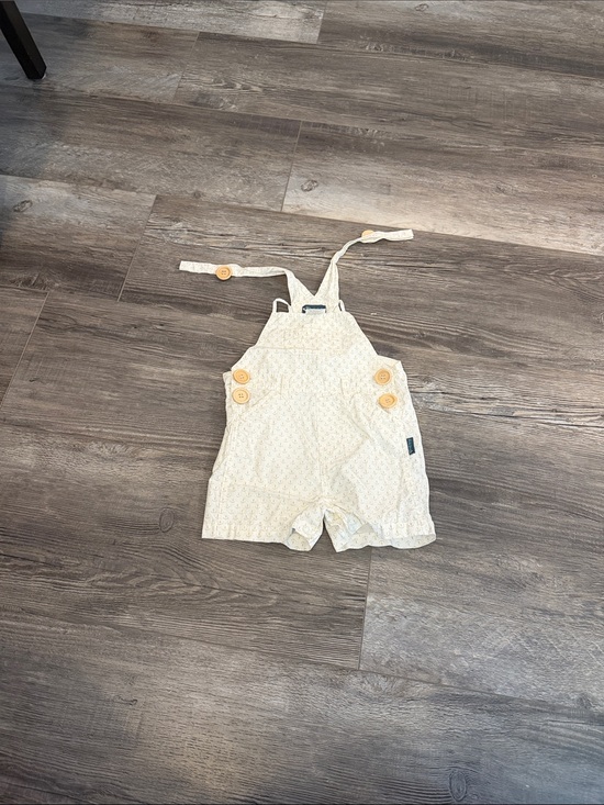 Henry Other - Henry Cream Button-Accent Kids Overalls